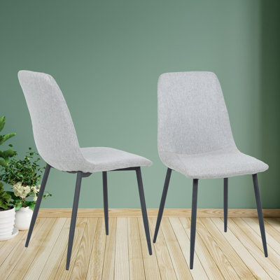 Chaise d'appoint rembourrée Shirley en gris clair