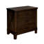Table de chevet à 3 tiroirs en bois massif avec finition noyer foncé