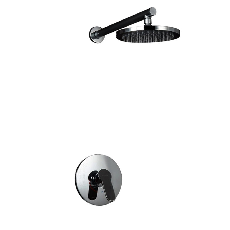 Fontana Reno Chrome Rainfall Wall Mount Round Shower Set (FS9723)