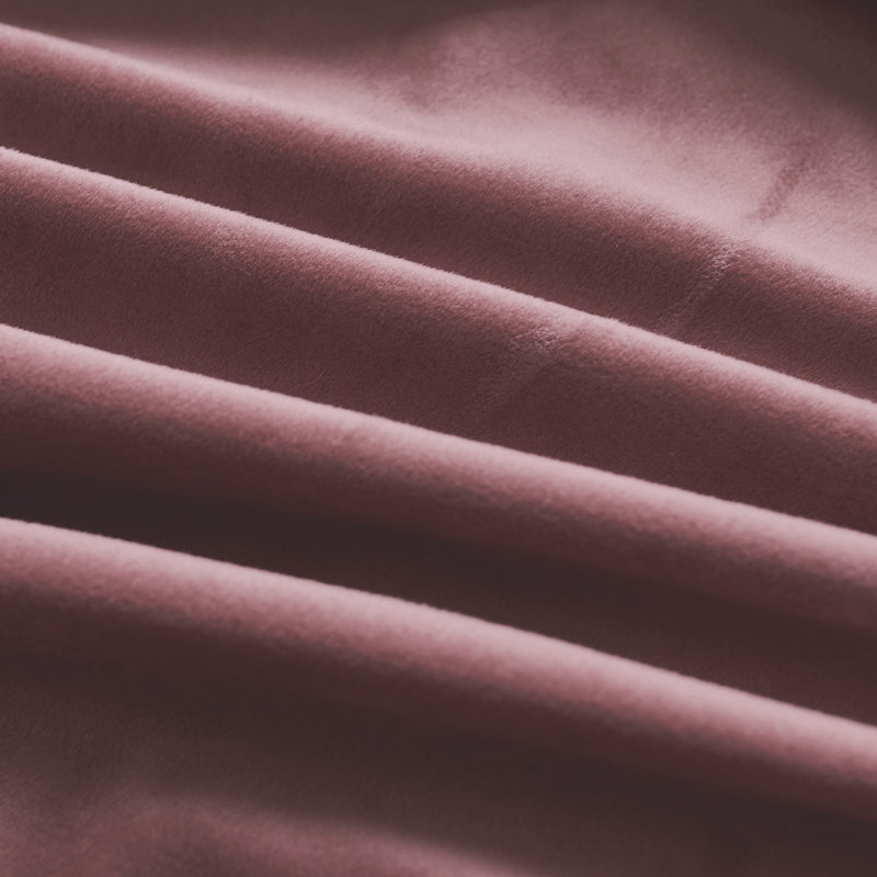 4Pcs Velvet Solid Color Metal Grommets Room Darkening Curtain Panels (Set of 4), Rose Pink, 52" W x 108" L