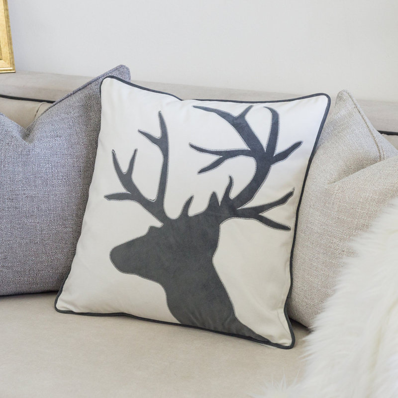 Halloween Themed Throw Pillow, White