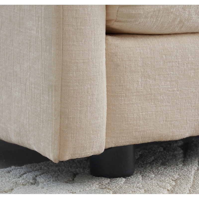 Repose-pieds en tissu chenille avec repose-pieds - compatible avec un canapé à deux / trois / quatre places, repose-pieds antidérapant pour canapé