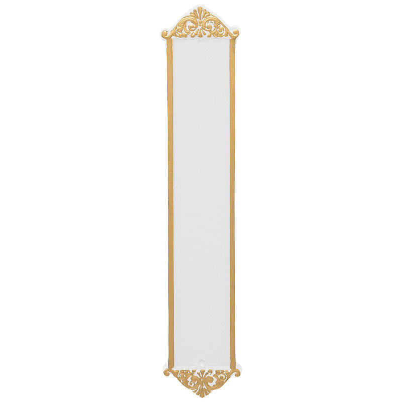 4-Line Wall Address Plaque, White / Gold