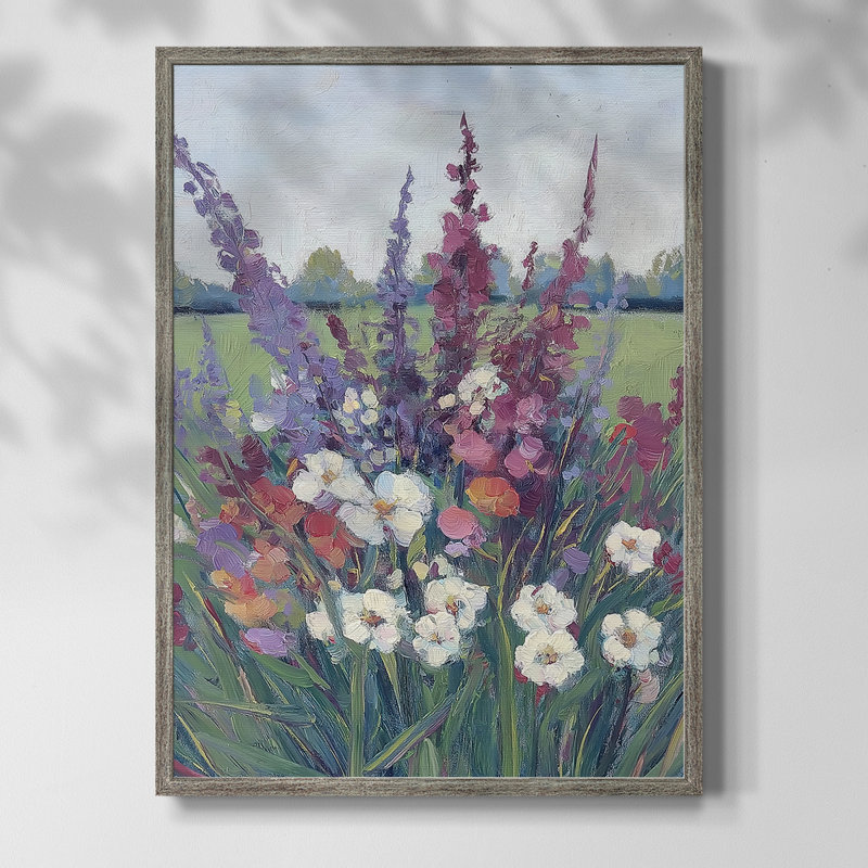 Reproduction encadrée FLORAL Series DCXLI - bois massif, H 11 po x l 9 po