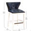 Tabouret de comptoir en similicuir et bois