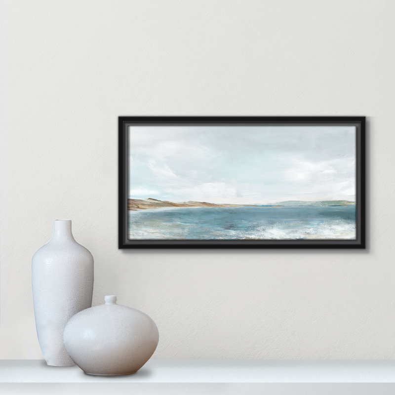 Échos en bleu - version panoramique par PI Studio, H 9,5 po x l 17,5 po, Noir