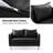 Paolo Modern 53" Upholstered Leather Loveseat-545787058
