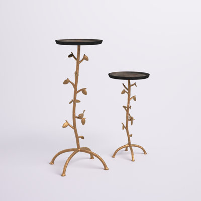 Houston Solid Wood Tray Top Nesting Tables End Table