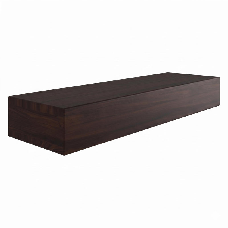 Étagère murale flottante en bois massif espresso de 30 pouces