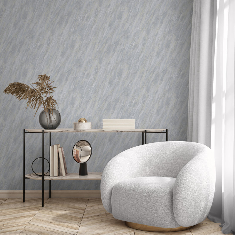 Glint Luxe Marble Wallpaper, Light Grey