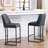 Set Of 2,Modern Upholstered Bar Stool With Button-Tufted Backrest, Counter Height Chair With Sturdy Metal Frame, Comfortable Padded Seat For Kitchen, Bar, Or Dining Room