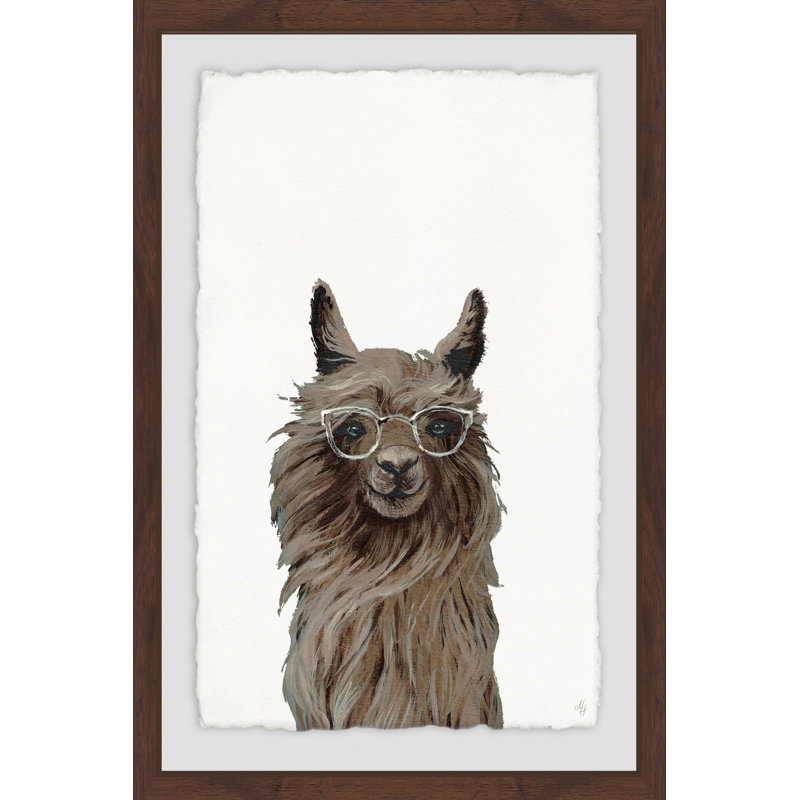 Strunk «Shaggy Llama», reproduction encadrée, H 24 po x l 16 po x P 1,5 po