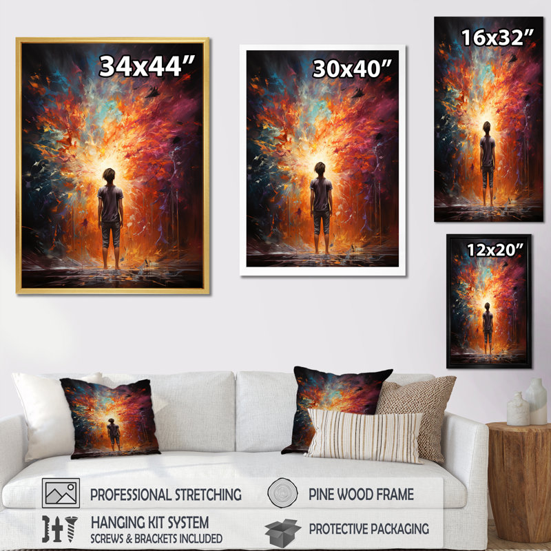 Médiation, sensibilisation transcendantale - Impression, Toile tendue, H 32 po x l 16 po x P 1 po