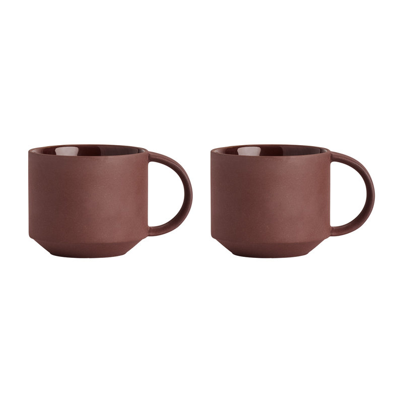 Yuka Handmade Coffee Mug, Dark Terracotta