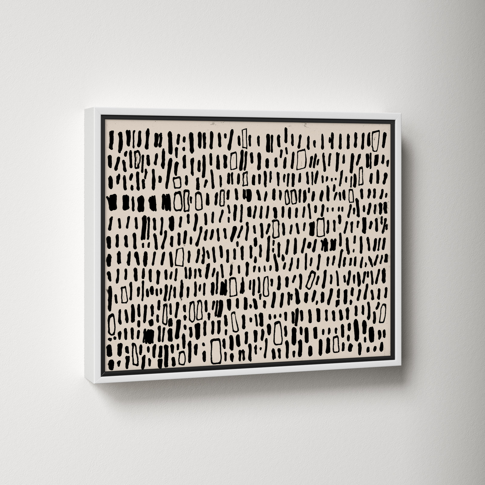 Timber "Tribal Code" Print by Filippo Ioco, 12.5" H x 15.5" W, White