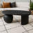 Janaan 38 Inch Coffee Table, Oblong Mango Wood Top with a Modern Ball Leg-1579290265