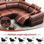 Upholstered 29.2 " Leather Power Reclining Sectional