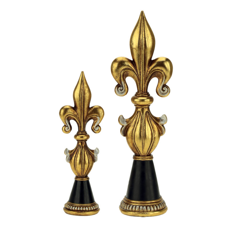 Fleur De Lis Fleurons - 12 à 18 pouces ensemble de 2