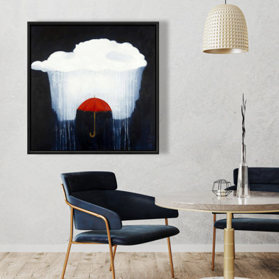 " Umbrella Under Heavy Rain "