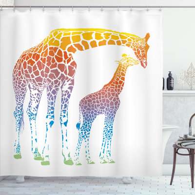  Rideau de douche simple Giraffe