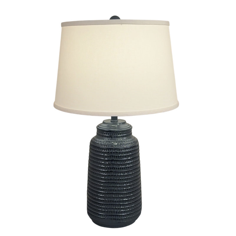 Lampe de table patinée, Noir/gris