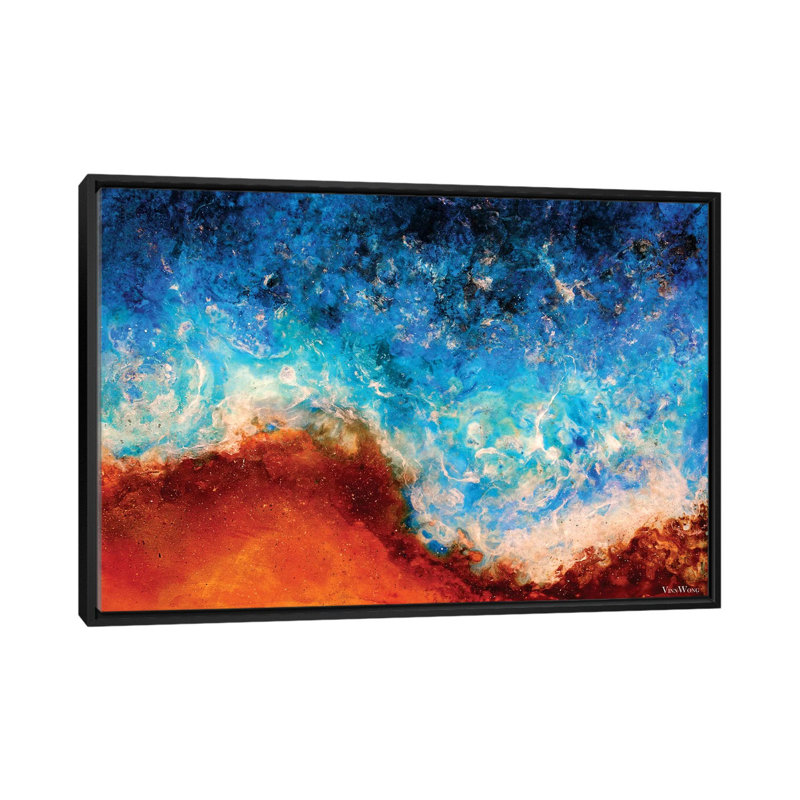 « intemporelle », reproduction d’art sur toile tendue, H 18 po x l 26 po x P 1,5 po, Toile encadrée noire, Pas de tapis