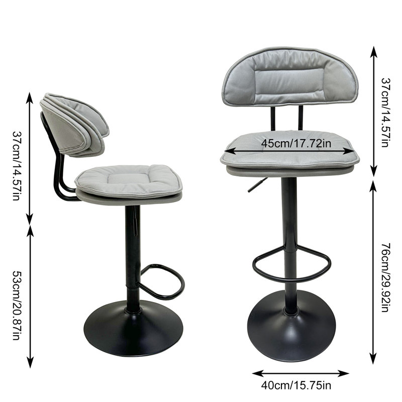 Tabouret pivotant à hauteur réglable Sivana