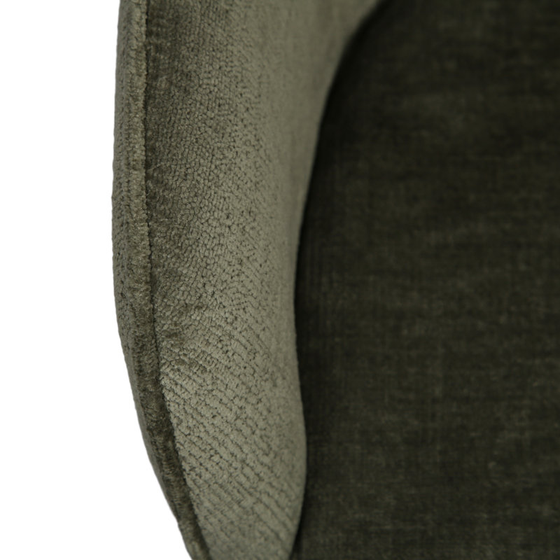 Velvet Armchair, Green, Walnut