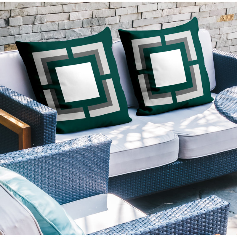  Coussin intérieur / extérieur, L 17 po x H 17 po, Émeraude