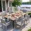 Black Outdoor Dining Table with 5 cm Parasol Hole
