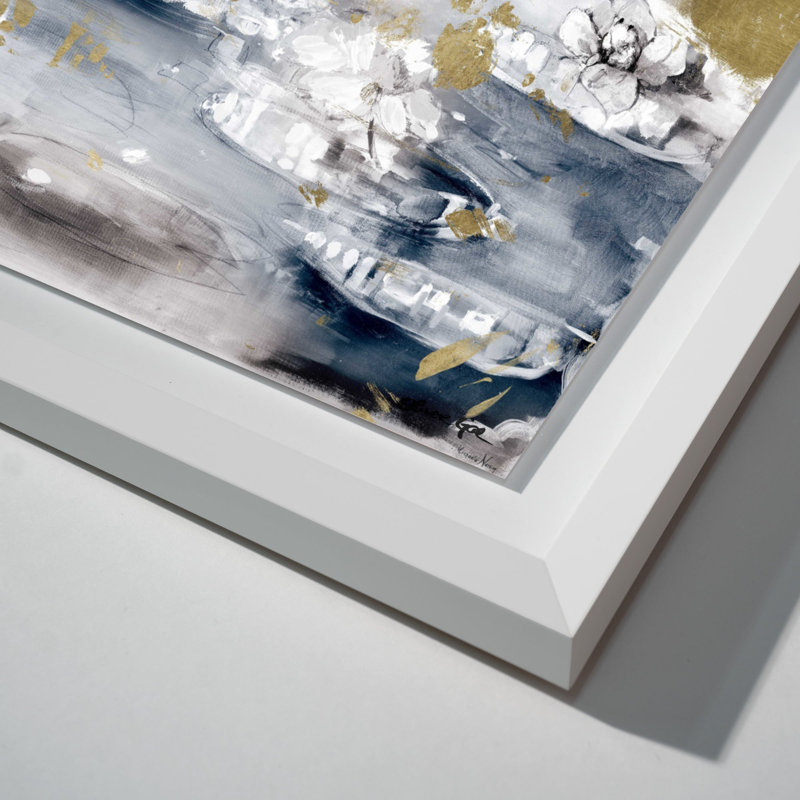 Oliver Gal Michaela Nessim - Through the Sunset Abstract - Luxury Shadowbox Framed Wall Art, 25.5" H x 37.5" W
