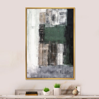 «Green Meets Brown», art mural moderne et contemporain sur toile