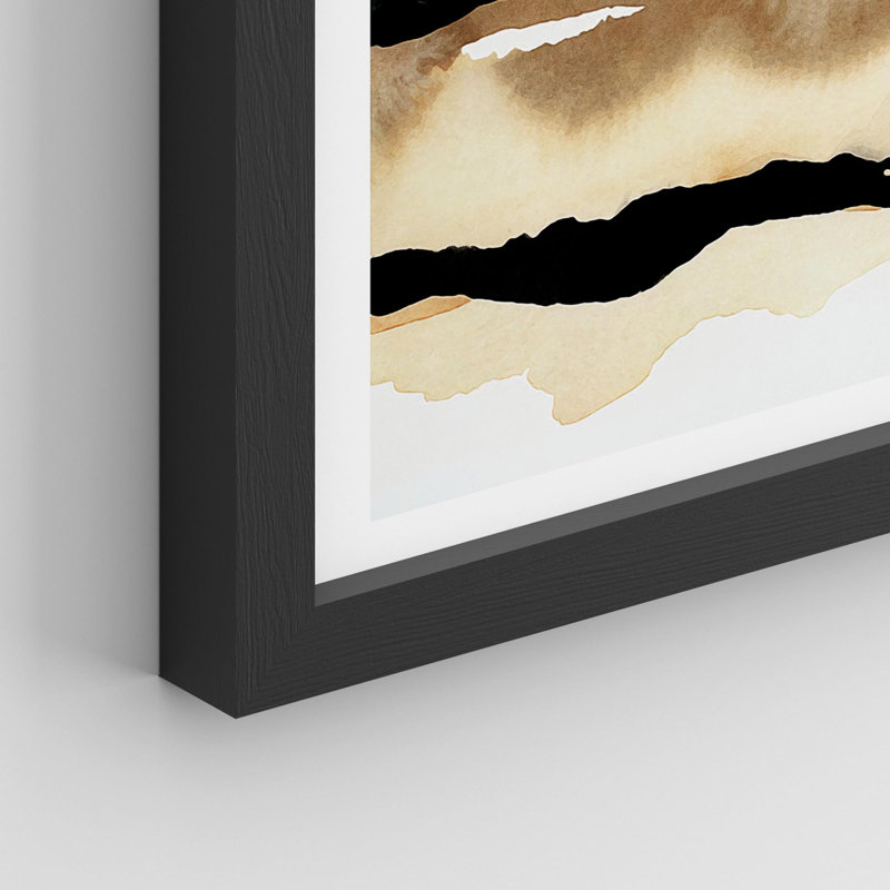 «Bathroom Bathroom Decor Multicolor Blue Pastel Aquarelle Landscape Abstract Shapes Wall Art Relax», impression encadrée sur papier, 4 pièces