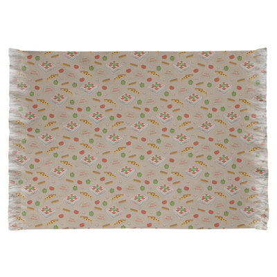 Beige pizza Tapis décoratif