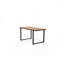 Table basse en bois avec traîneau en métal