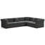 115.3 " Velvet L-Shaped Sofa Bed