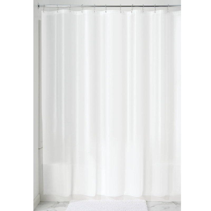 Doublure de rideau de douche en vinyle de couleur unie, Blanc