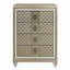 Glacieuse commode 1 pièce 4 tiroirs pieds de luxe en acrylique
