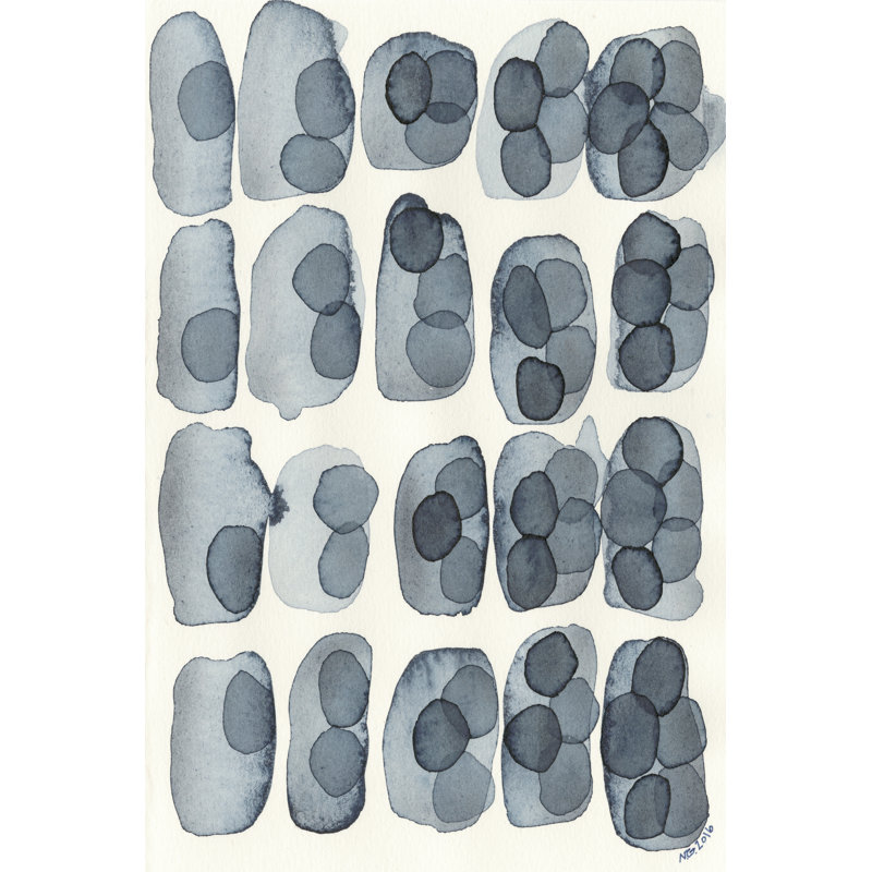 Indigo Five by Nikki Galapon - Wrapped Canvas Print, 46cm H x 30cm W