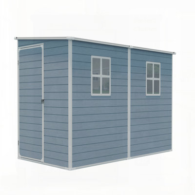 Durable Waterproof Outdoor Storage Shed With Floor And Lockable Doors, Ideal For Patio, Yard, And Lawn Organization.