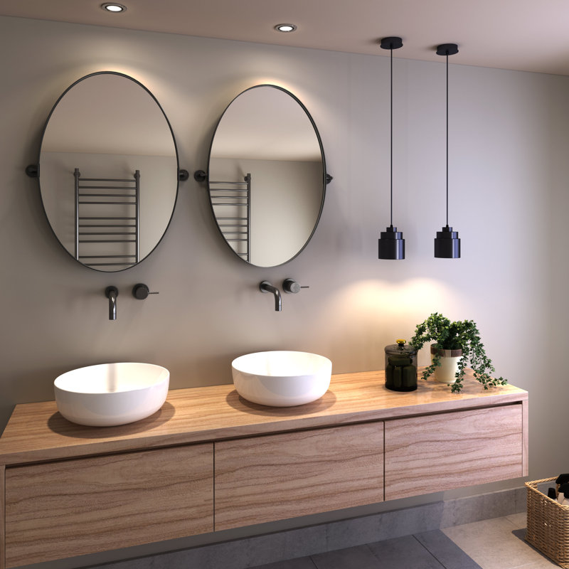 Miroir de salle de bain Dustan, 27,8 po x 17,8 po