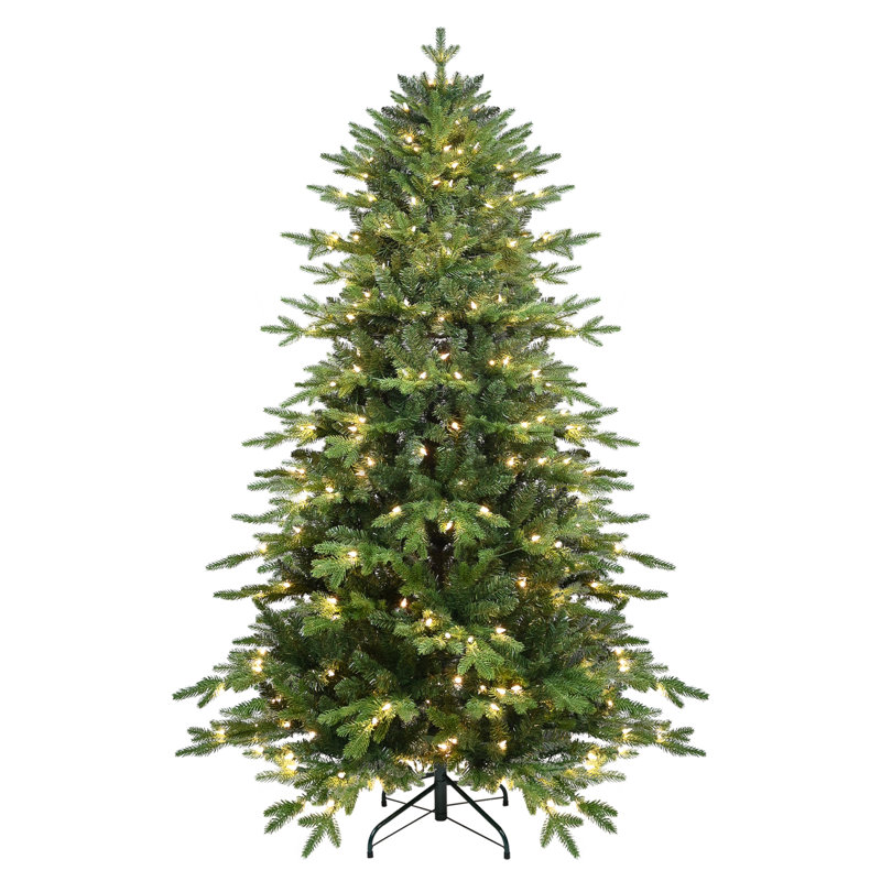 Arbre de Noël vert sans effort avec lumières DEL chaudes pour la décoration des Fêtes
