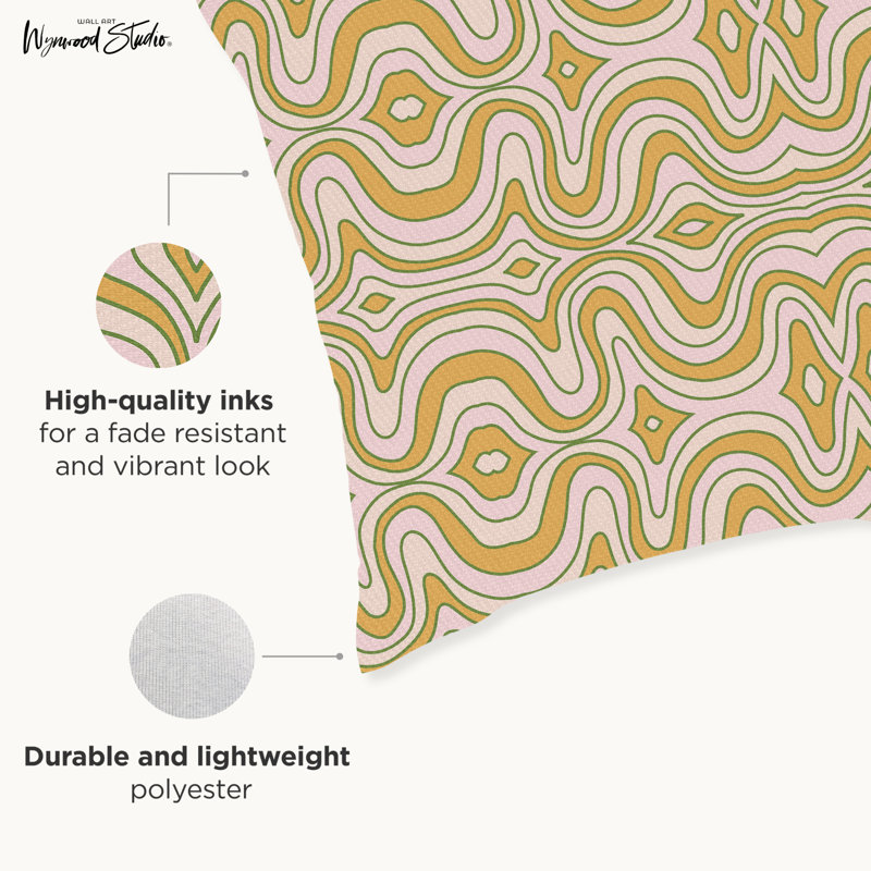 Housse de coussin géométrique en polyester