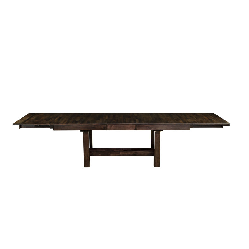 Table de salle à manger à trois feuilles en bois massif Schœnberg
