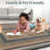 Machine Washable Rug for Living Room Braided Print Non-Slip Area Rug Stain Resistant Carpet for Dining Room Bedroom Nursery Office