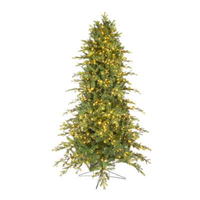 Arbre de noël artificiel vert downswept slim douglas avec lumières claires/blanches