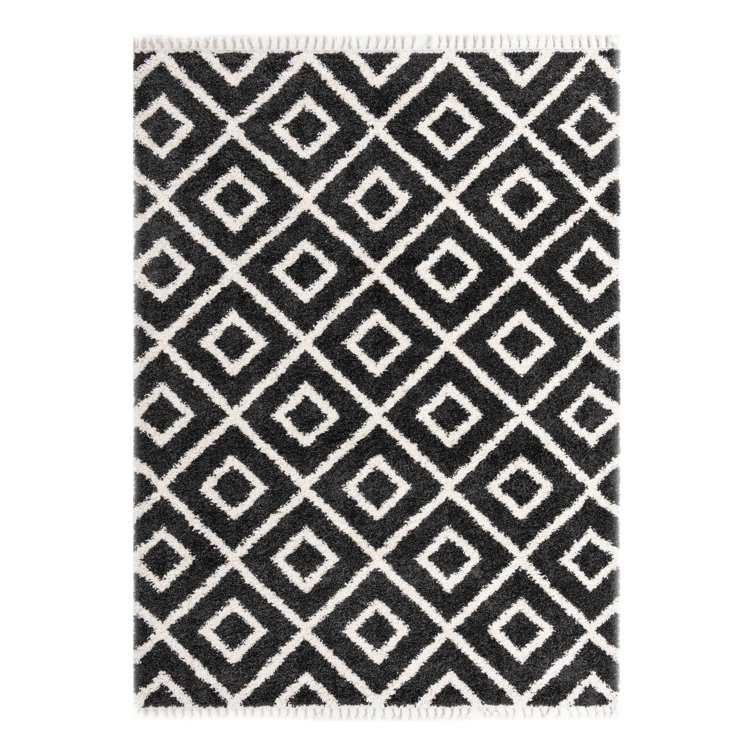 Tapis gris à motif géométrique Mitzy