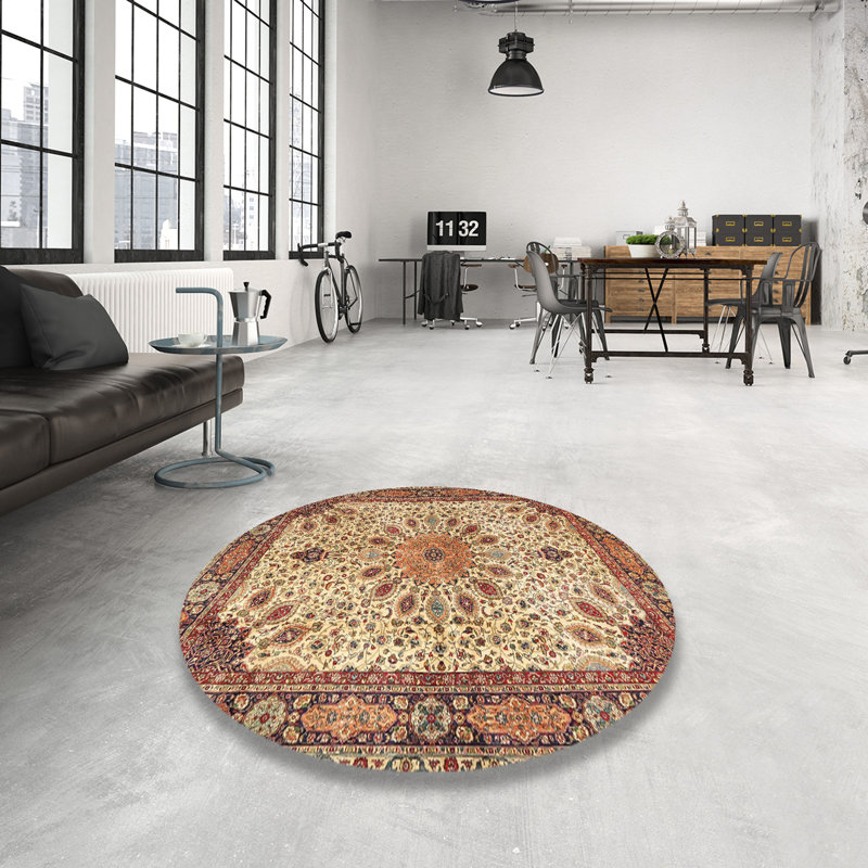 Oriental Indoor Rug, Round 3'
