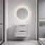 Meuble-lavabo mural avec lavabo en céramique et deux tiroirs-128923463-128923464