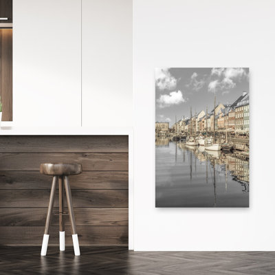 Historic Nyhavn Canal Colorful Retro Vintage Architecture City Wall Art Print